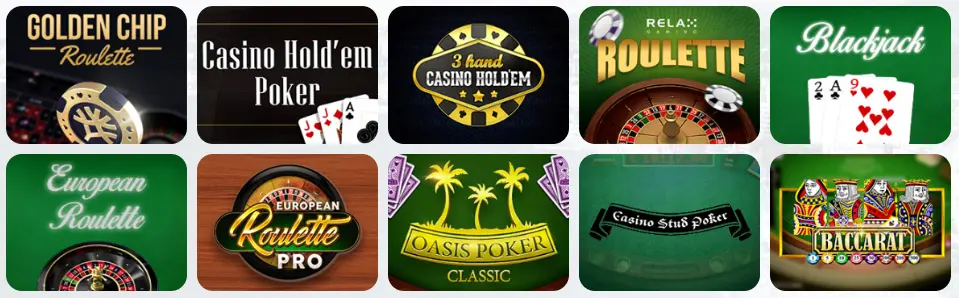 Juegos de mesa en CASINO VERDE